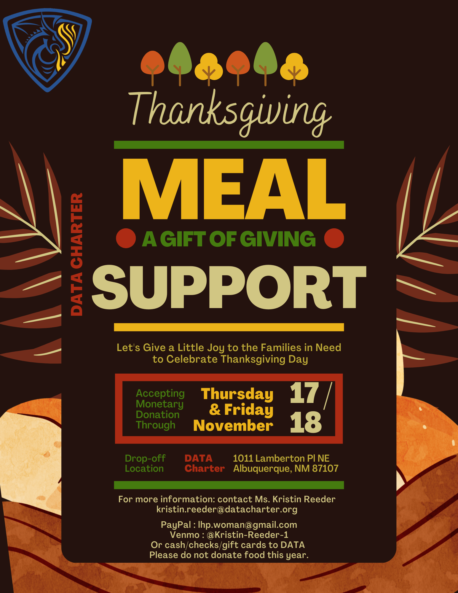 Thanksgiving Food Drive Flyer